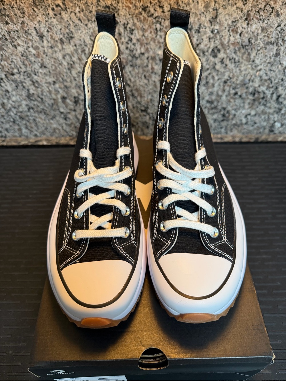 Converse Run Star Hike Hi Black White Platform Sneakers Men’s 10 Women’s 11.5 - Picture 6 of 7
